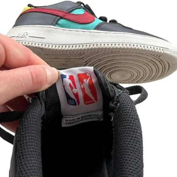 Nike Air Force 1 Black and Multicolor Sneakers - Picture 4 of 7